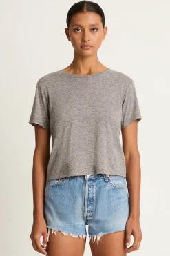 AMO Denim Babe Tee - Heather Grey