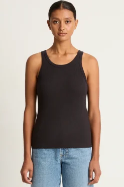 AMO Denim Long Rib Tank - Vintage Black