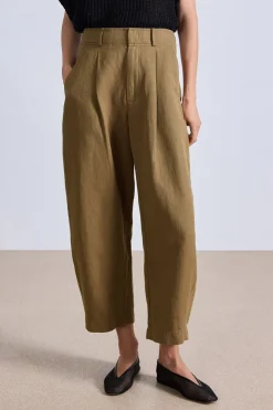Apiece Apart Bari Crop Trouser - Toffee