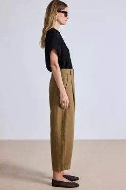Apiece Apart Bari Crop Trouser - Toffee