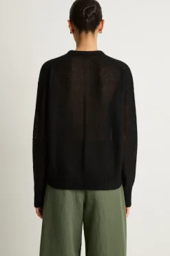 Apiece Apart Softest Tissue Weight Sweater - Black