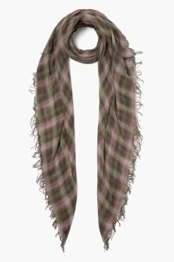 Chan Luu Cashmere & Silk Scarf - Forest Plaid