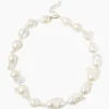 Chan Luu White Baroque Pearl Collar Necklace