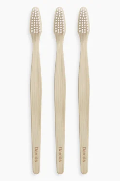 Davids Premium Bamboo Toothbrush Adult Soft 3 pack