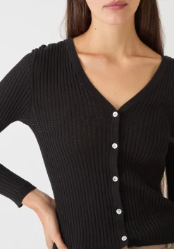 Demylee Frida Cotton Cardigan - Black