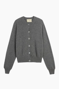 Demylee Gwen Cashmere Cardigan - Dark Heather Grey