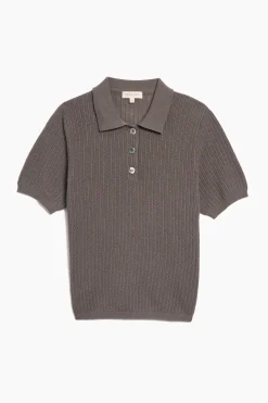 Demylee Madera Cotton Silk Top - Mushroom