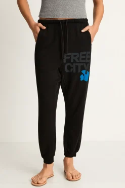 FREECITY Superfluff Pocket Lux Sweatpant - Superblack Blue