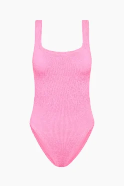 Hunza G Classic square neck one piece in bubblegum