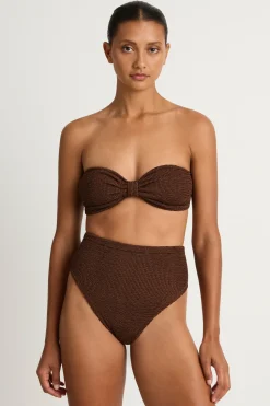 Hunza G Ruby bikini in metallic chocolate