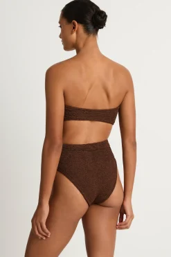 Hunza G Ruby bikini in metallic chocolate