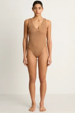 Hunza G Sadie One Piece - Metallic Cocoa
