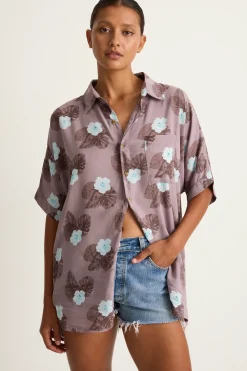 Mai Dylan Top - Blue Hibiscus