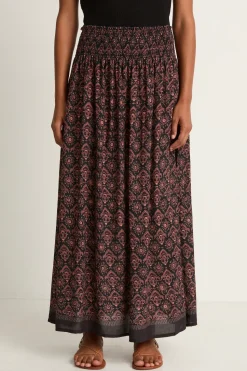 Natalie Martin Bella Skirt - Fleur-De-Lis Black