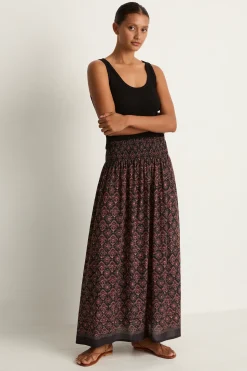 Natalie Martin Bella Skirt - Fleur-De-Lis Black