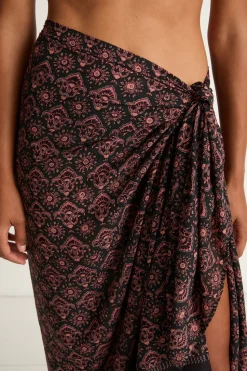 Natalie Martin Sarong - Fleur-De-Lis Black
