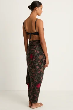 Natalie Martin Silk Sarong - Lehua Black