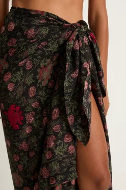 Natalie Martin Silk Sarong - Lehua Black