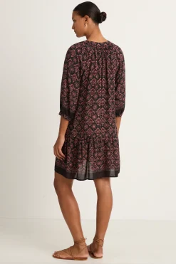 Natalie Martin Stevie Dress - Fleur-De-Lis Black