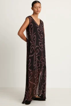 Natalie Martin Tova Maxi - Feather Chiffon