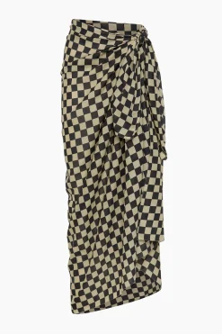 Olympia Etal Wyeth Sarong - Green Check