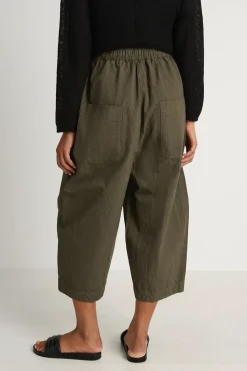Pas De Calais Cotton Hemp Wide Pants - Khaki