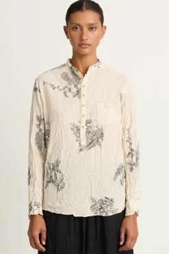Pas De Calais Friends Of The Forest Print Blouse - Natural