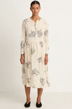 Pas De Calais Friends Of The Forest Print Dress - Natural
