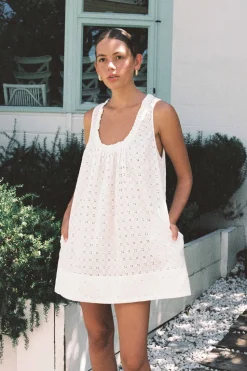 Peony Summer Mini Dress - Gardenia