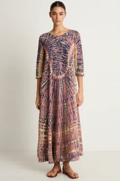 Raquel Allegra Drama Maxi Dress - Jasper Navy