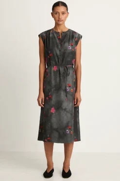 Raquel Allegra Zaire Dress - Petal Black