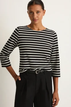 Saint James Galathee II Top - Noir Ecru