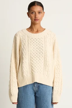Shaina Mote Fisherman Sweater - Natural
