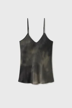 Silk Laundry Bias Cut Cami - Smoke