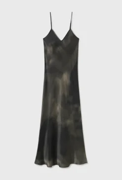 Silk Laundry 90s Slip Dress - Smoke