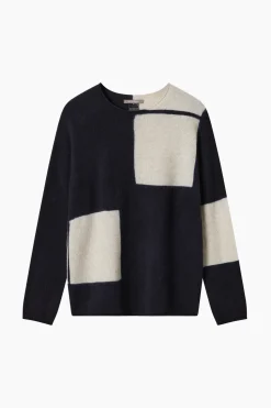 Suzusan Cashmere Seamless Long Pullover - Black / Light Grey